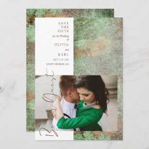 Modern Green Gold Be Our Guest Photo Couple