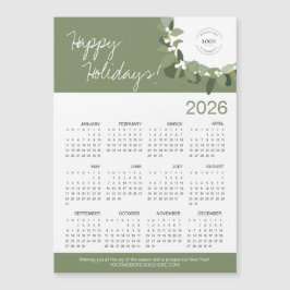 Modern Green Wreath Your Logo aquí Calendario 2025
