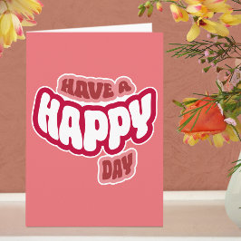 Modern Happy (Birth)Day Textos Doble tarjeta de fe