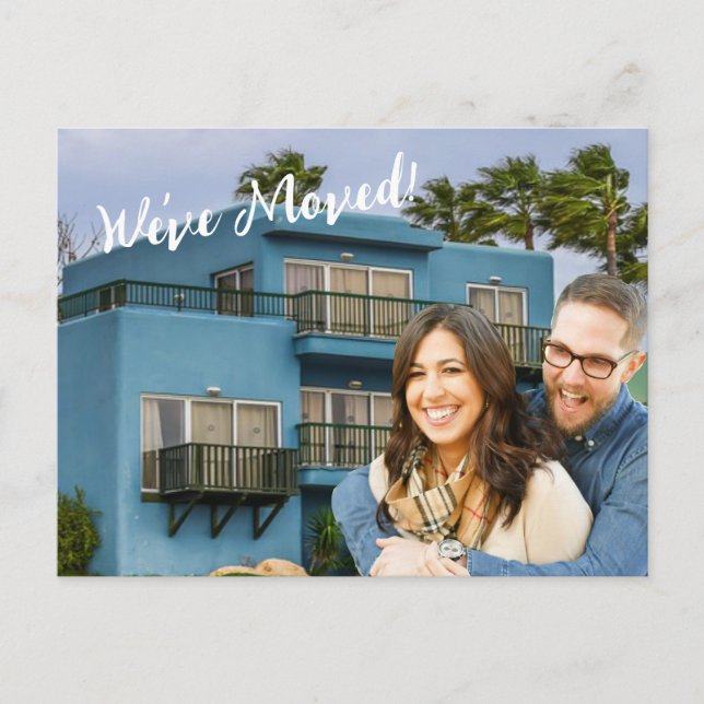 Modern Hemos movido la foto nueva Invitación de di (Anverso)