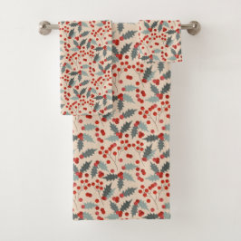 Modern Holly Berry Navidades botánicos