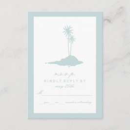 Modern Island Beach Wedding RSVP - Azul