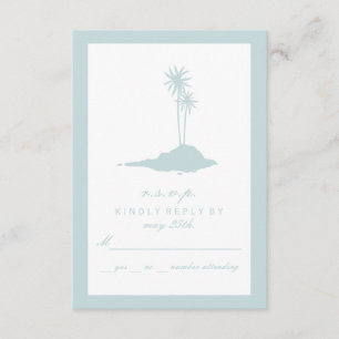 Modern Island Beach Wedding RSVP - Azul