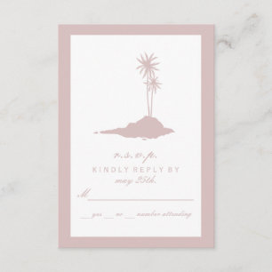 Modern Island Beach Wedding RSVP - Rubor