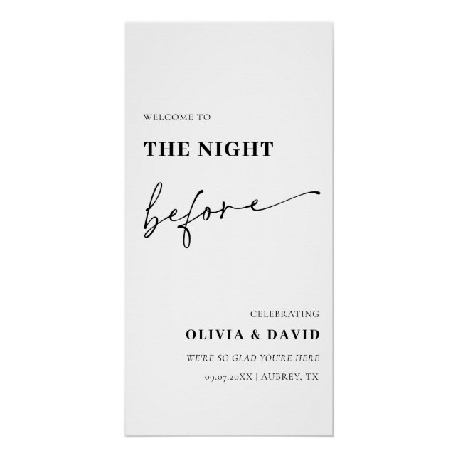 Modern La Noche Antes Del Ensayo Poster De Cena (Anverso)