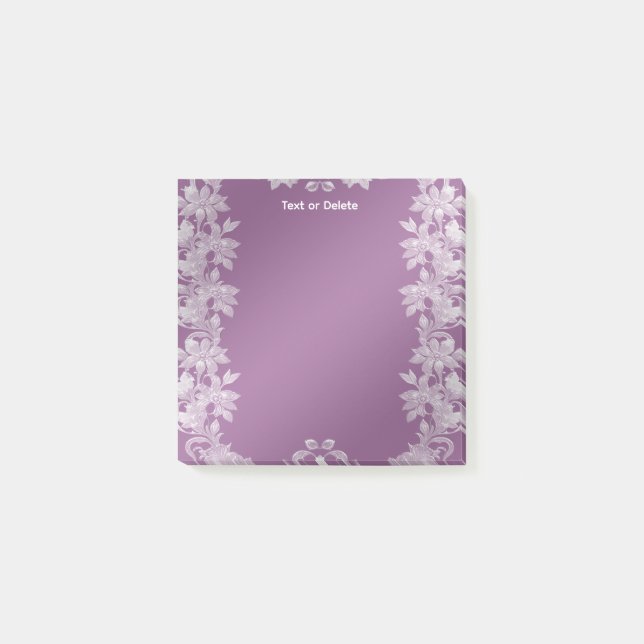 Modern Lilac Floral Post nota (Anverso)