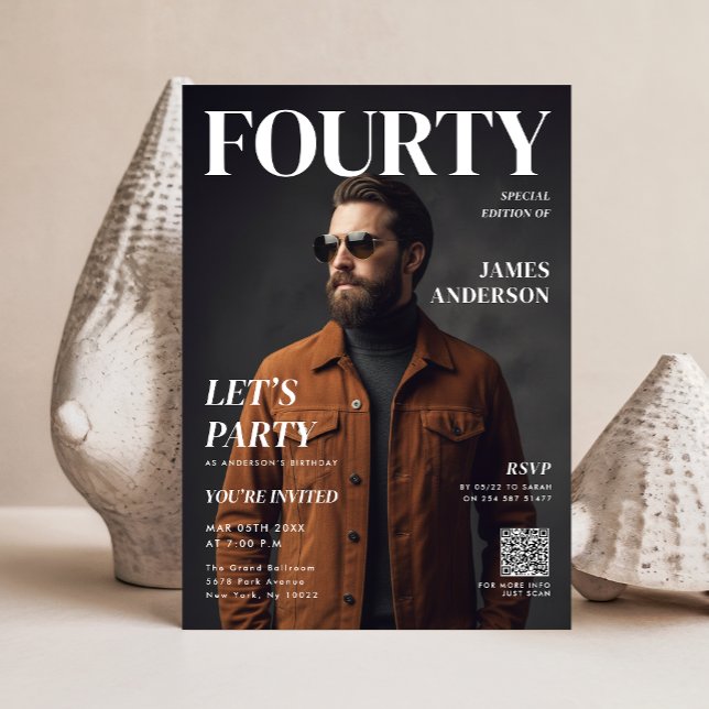 Modern Magazine Cover Photo 40th Birthday Party    (Subido por el creador)
