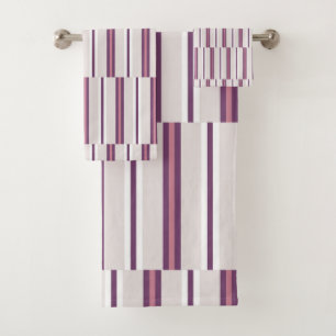 Modern Mauve and Plum Stripe