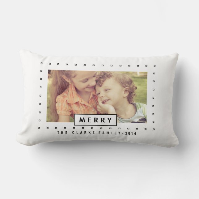 Modern Merry | Cojín decorativo fotográfico de vac (Anverso)