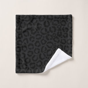 Modern Minimal Black Leopard Print