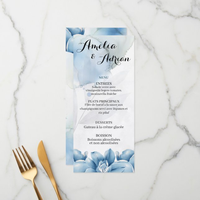 Modern Minimalist Reception Dinner Menu (Anverso/Reverso In Situ)