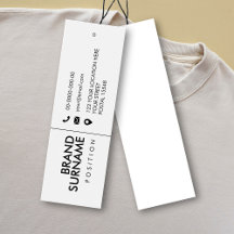 Modern Minimalist White Business Hang Tags