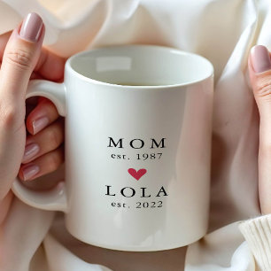 Modern Mom Lola Año Est. Taza de Café