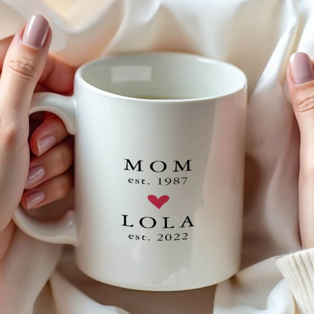 Modern Mom | Lola Año Est. Taza de Café (Subido por el creador)