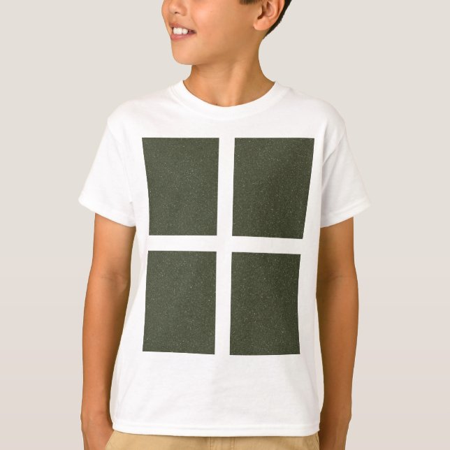 Modern Moss Green Grid Tee - Camiseta (Anverso)