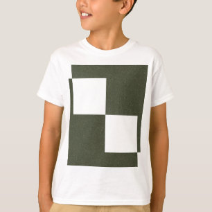 Modern Moss Green Squares Kids Tee - Camiseta
