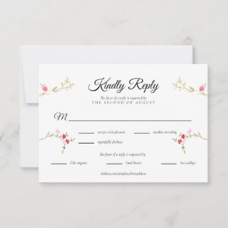 Modern Neutral RSVP Wedding Response Card Design