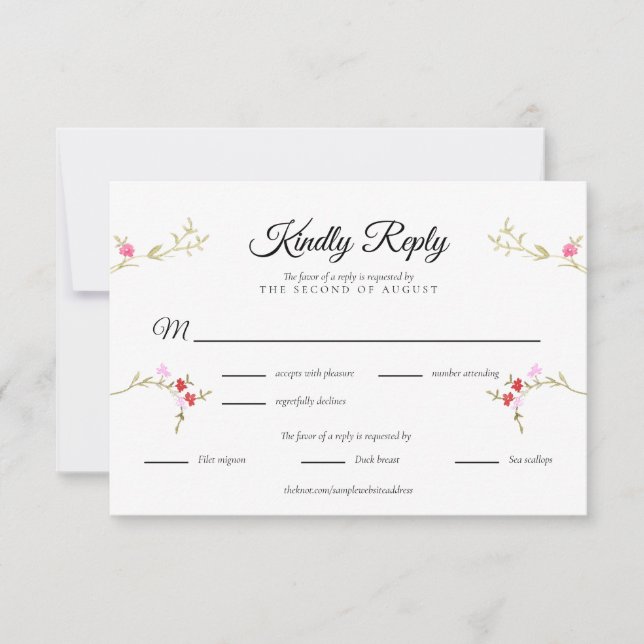 Modern Neutral RSVP Wedding Response Card Design (Anverso)