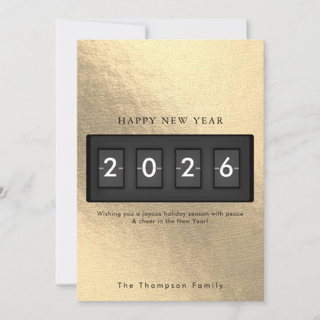 Modern New Year Simple Countdown Gold (Anverso)
