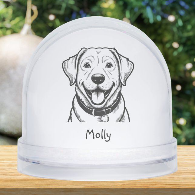 Modern Personalized Lab Dog Christmas (Subido por el creador)