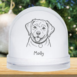 Modern Personalized Lab Dog Christmas