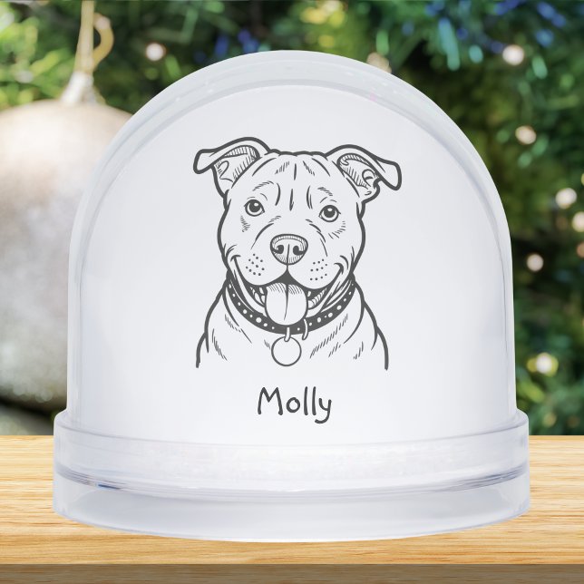 Modern Personalized Pitbull Dog Christmas (Subido por el creador)