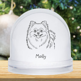 Modern Personalized Pomeranian Dog Christmas