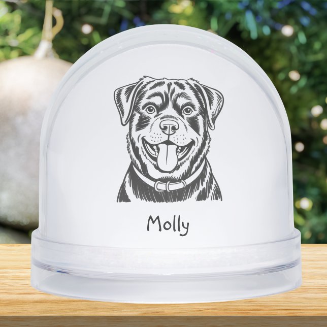 Modern Personalized Rottweiler Dog Christmas (Subido por el creador)
