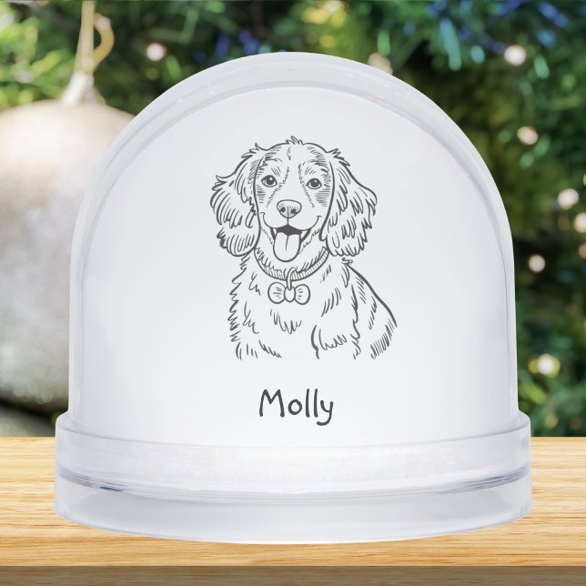Modern Personalized Spaniel Dog Christmas (Subido por el creador)