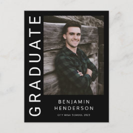 Modern Photo Boy 2023 Invitación de graduación
