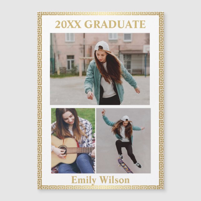 Modern Photo Class of 20XX Graduation Announcement (Anverso)