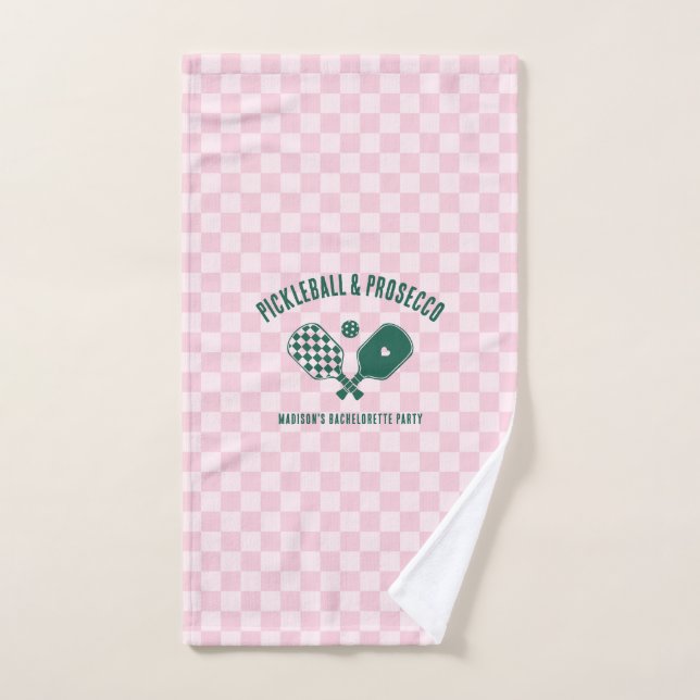 Modern Pickleball & Prosecco Bachelorette Weekend (Toalla de mano)