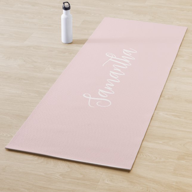 Modern Pink Personalized Yoga Mat (In situ)