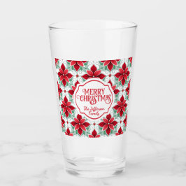 Modern Poinsettia pattern christmas white bg