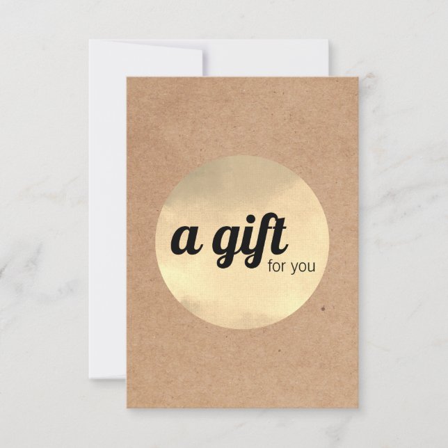 Modern Printed Kraft Faux Gold Circle Bold (Anverso)