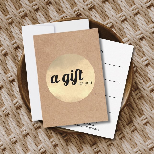 Modern Printed Kraft Faux Gold Circle Bold (Subido por el creador)