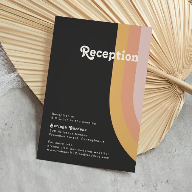 Modern Retro 70's Rainbow Dark Wedding Recepción (Subido por el creador)