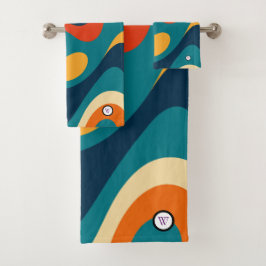 Modern Retro Wavy Abstract Pattern 