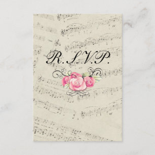 Modern Romantic Music Notes Boda Respuesta RSVP