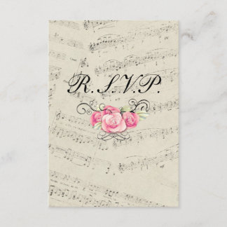 Modern Romantic Music Notes Boda Respuesta RSVP