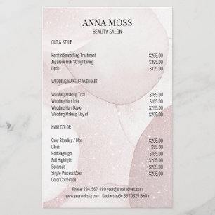 Modern Rosegold Purpurina Flyer