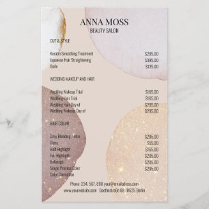 Modern Rosegold Purpurina Flyer