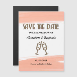 Modern Save The Date Boda Watercolor Peach