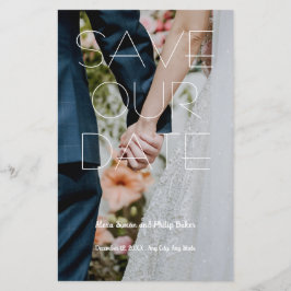 Modern Save the Date Personalizado programa de bod