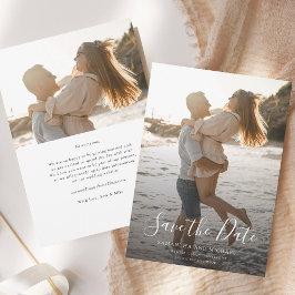 Modern Save the Date Photo Boda Invitación