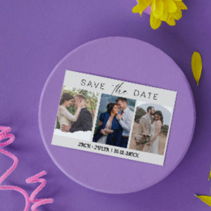 Modern Script 3 Plantillas de fotos Guardar la fec