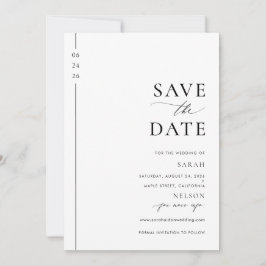 Modern Script Photo Wedding Guardar la invitación 
