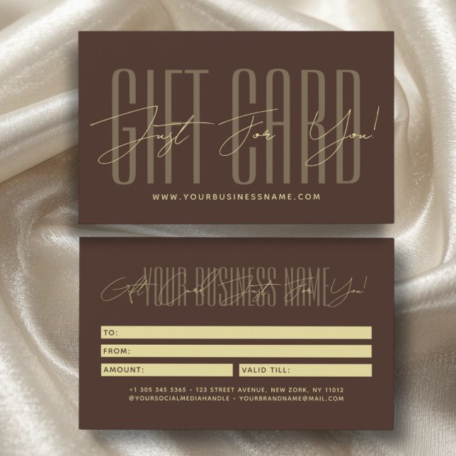Modern script typography business gift card  (Subido por el creador)