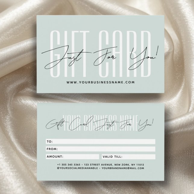Modern script typography business gift card  (Subido por el creador)