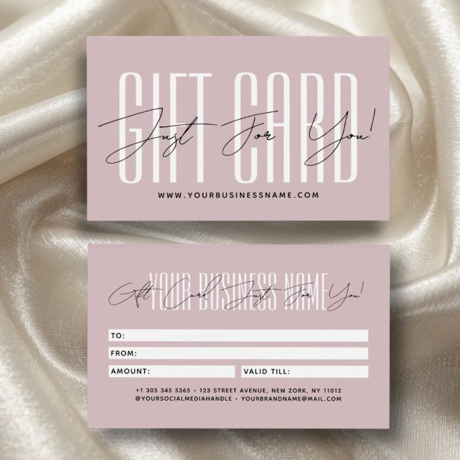 Modern script typography business gift card  (Subido por el creador)